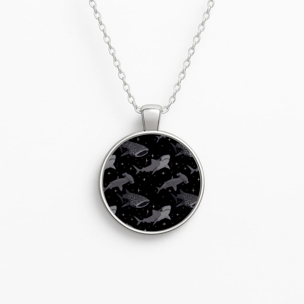 Black Shark Pattern Necklace