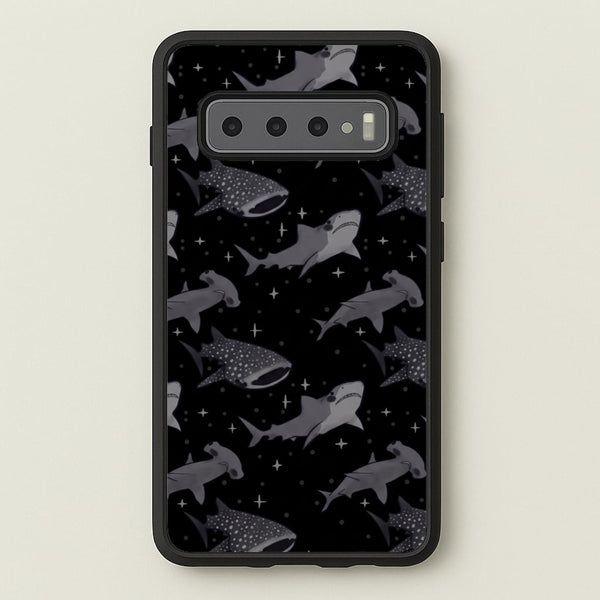 Black Shark Pattern Phone Case - Galaxy S10 Plus / Standard