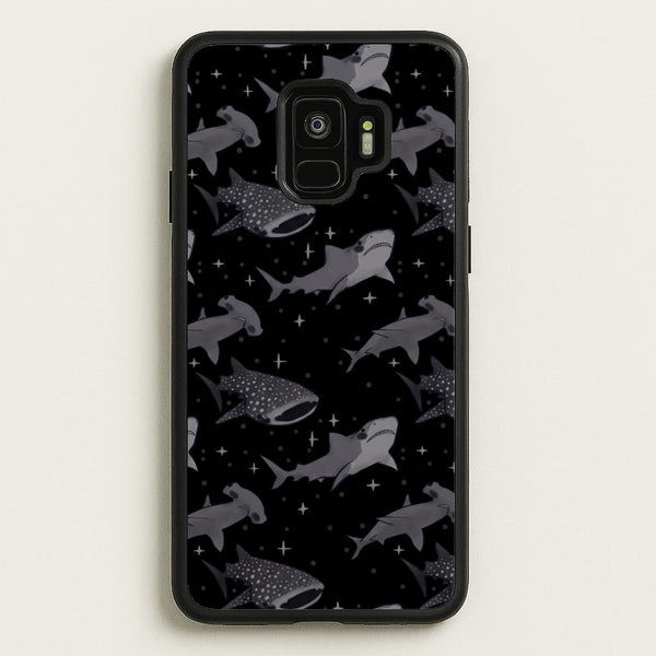 Black Shark Pattern Phone Case - Galaxy S9 / Standard