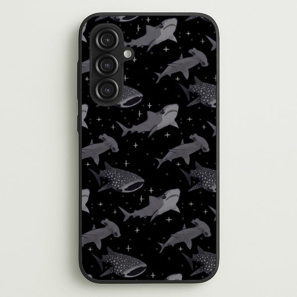 Black Shark Pattern Phone Case - Galaxy S23FE / Standard