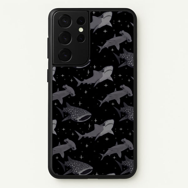 Black Shark Pattern Phone Case - Galaxy S21 Ultra / Standard