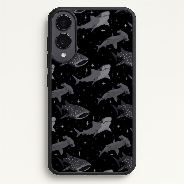 Black Shark Pattern Phone Case - Galaxy S25 Edge / Standard