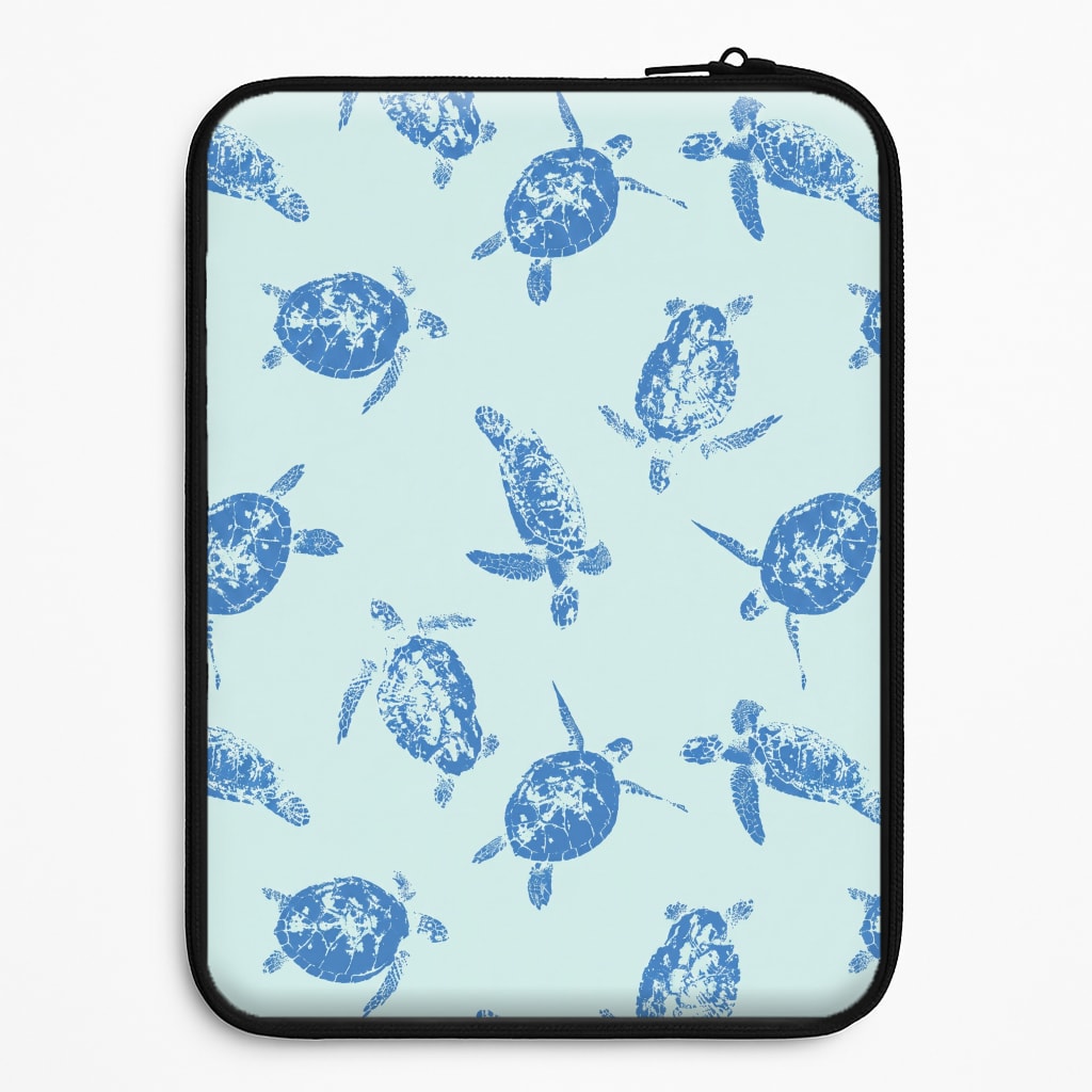 Blue Sea Turtles Laptop Sleeve