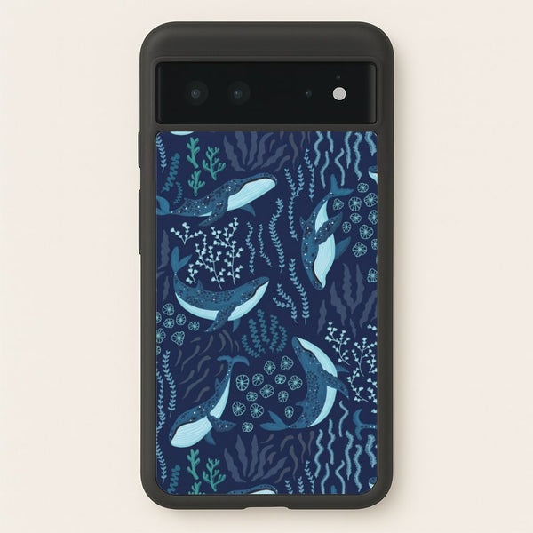 Midnight Whale Reef Phone Case - Google Pixel 6 / Standard