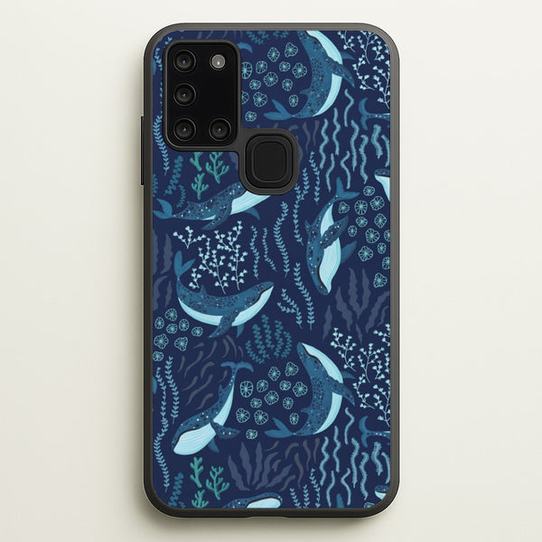 Midnight Whale Reef Phone Case - Galaxy A21s / Standard