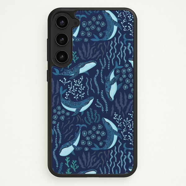 Midnight Whale Reef Phone Case - Galaxy S23 Plus / Standard