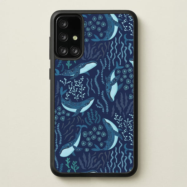 Midnight Whale Reef Phone Case - Galaxy A71 / Standard