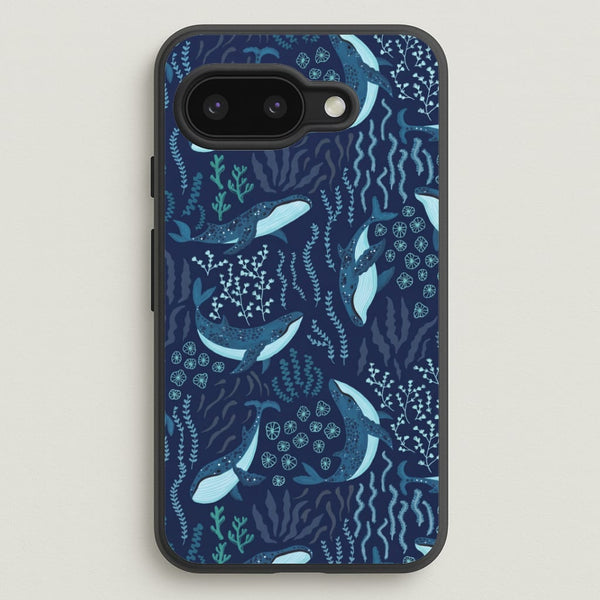 Midnight Whale Reef Phone Case - Google Pixel 9a / Standard