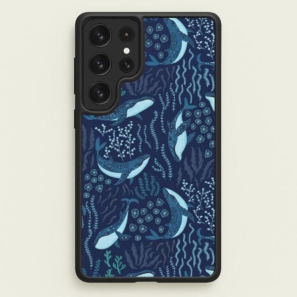 Midnight Whale Reef Phone Case - Galaxy S23 Ultra / Standard