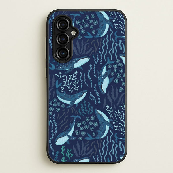 Midnight Whale Reef Phone Case - Galaxy A54 / Standard