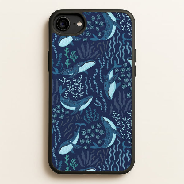 Midnight Whale Reef Phone Case - iPhone 6 / 7 / 8 / SE / Standard