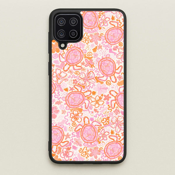 Coral Turtle Doodles Phone Case - Galaxy A12 / Standard