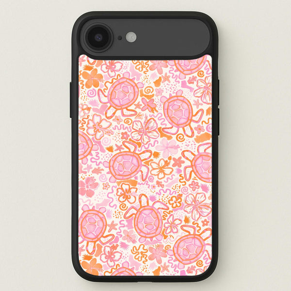 Coral Turtle Doodles Phone Case - iPhone 17 Air / Standard