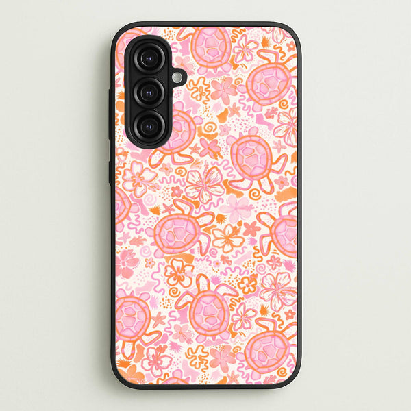 Coral Turtle Doodles Phone Case - Galaxy A16 / Standard