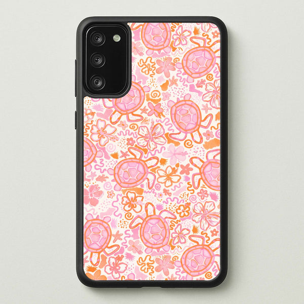 Coral Turtle Doodles Phone Case - Galaxy S20FE / Standard