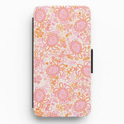 Coral Turtle Doodles Flip / Wallet Phone Case 1