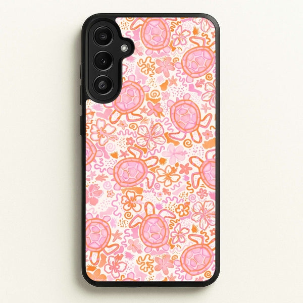 Coral Turtle Doodles Phone Case - Galaxy A36 / Standard