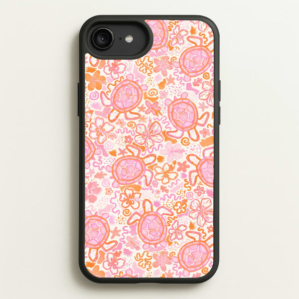 Coral Turtle Doodles Phone Case - iPhone 6 Plus / 7 Plus / 8 Plus / Standard