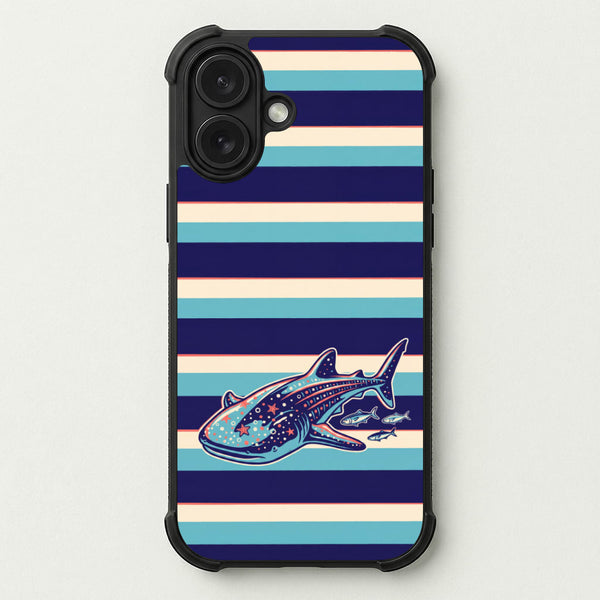 Striped Shark Phone Case — Bumper case