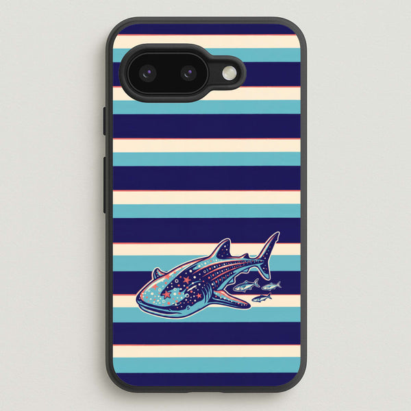 Striped Shark Phone Case - Google Pixel 9a / Standard