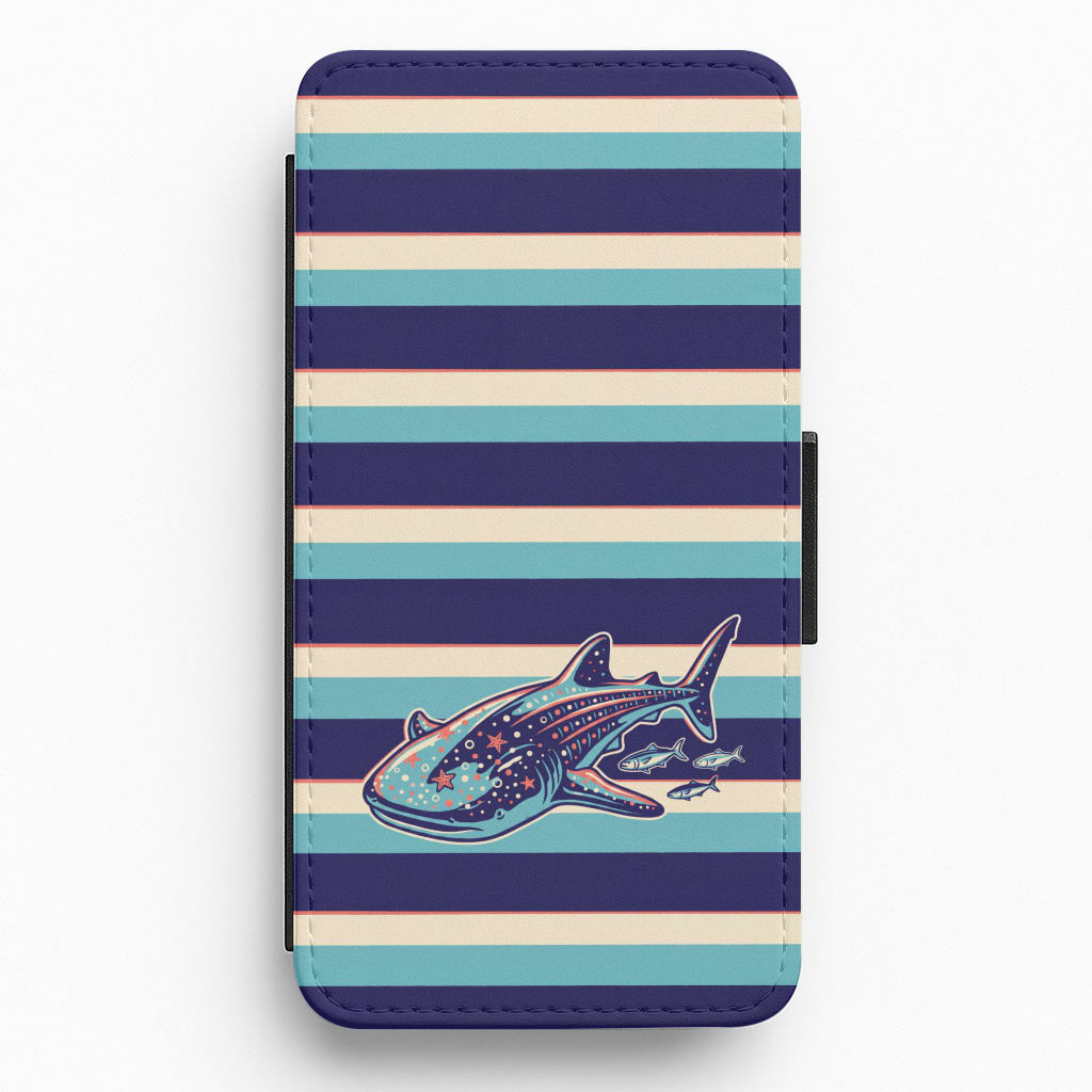 Striped Shark Wallet Phone Case