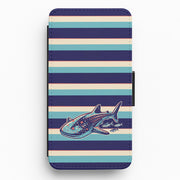 Striped Shark Wallet Phone Case 1