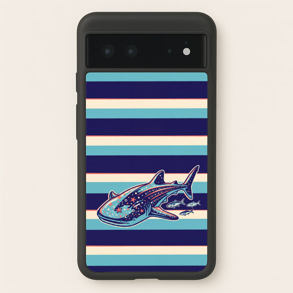 Striped Shark Phone Case - Google Pixel 6 / Standard