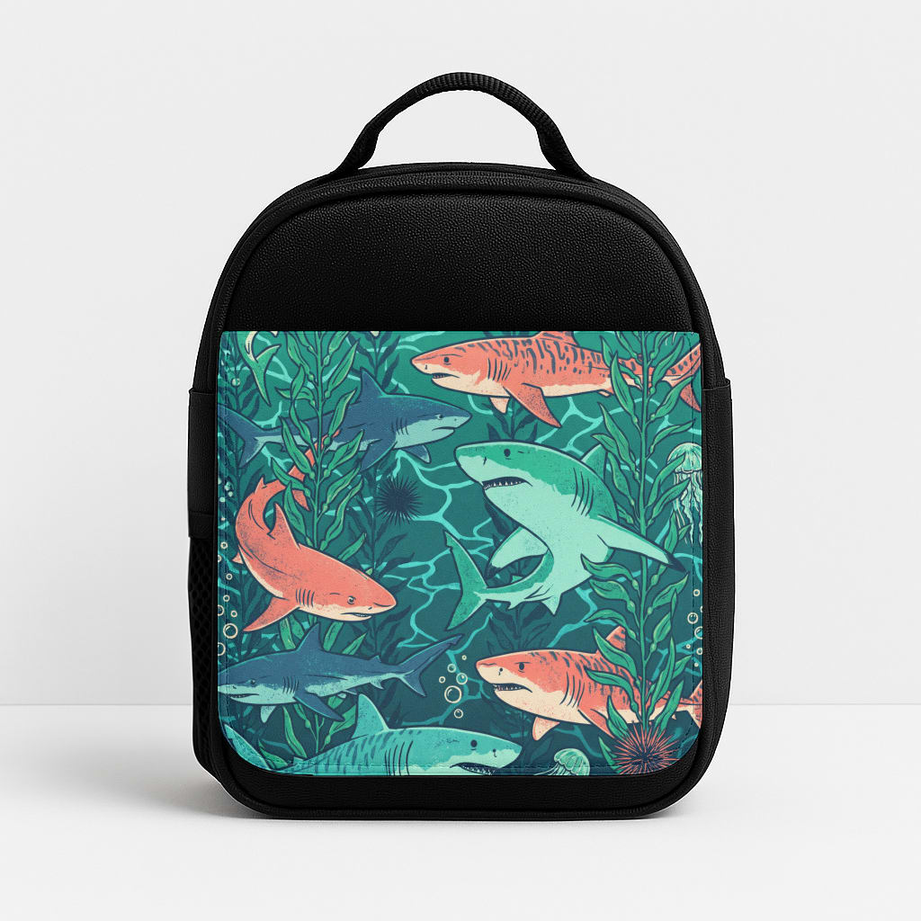 Retro Sharks Lunchbox