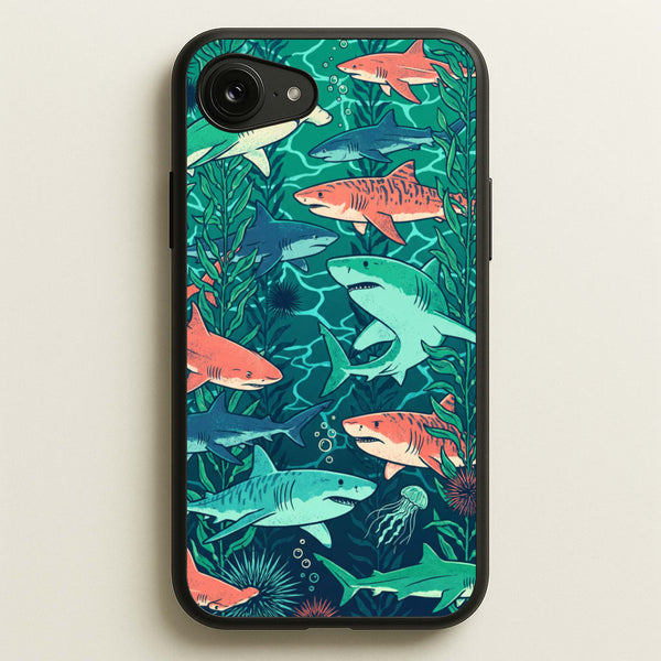 Retro Sharks Phone Case - iPhone 17e / Standard