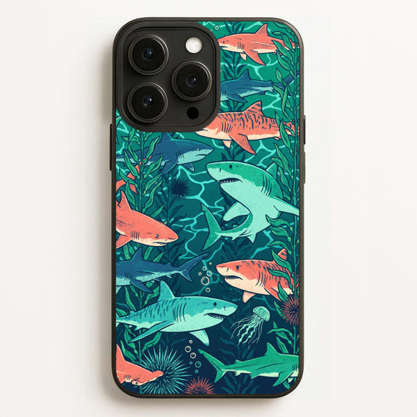 Retro Sharks Phone Case - iPhone 12 Pro Max / Standard
