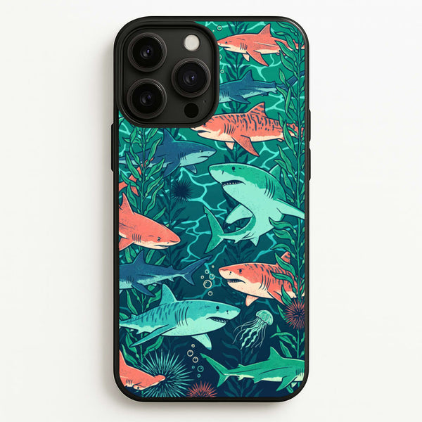 Retro Sharks Phone Case - iPhone 13 Pro / Standard
