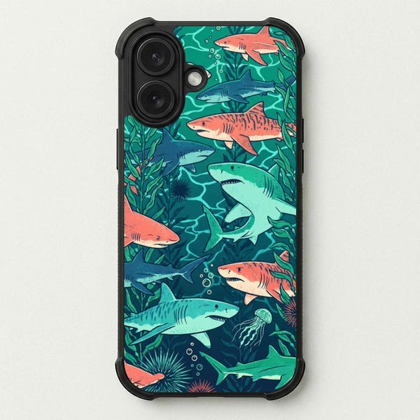 Retro Sharks Phone Case — Bumper case