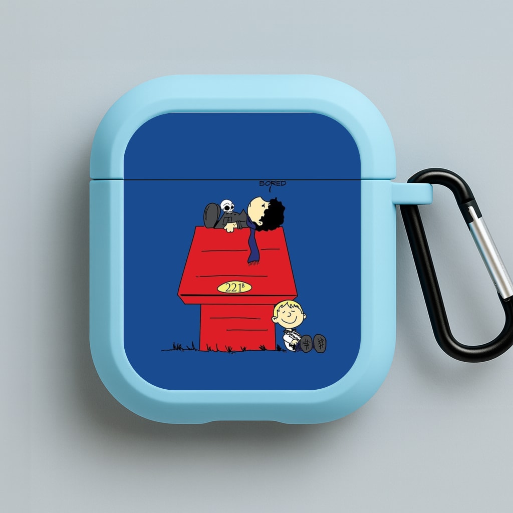 Detective Cartoon Blue AirPods Case