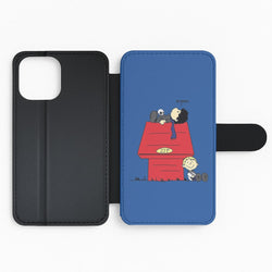 Detective Cartoon Flip Wallet Phone Case