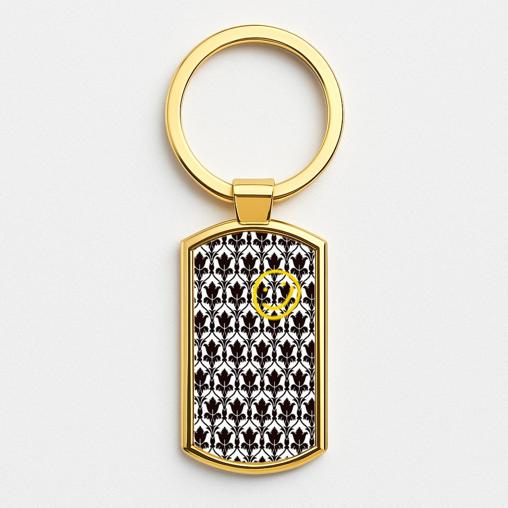 Detective Wallpaper Smile Gold Keyring