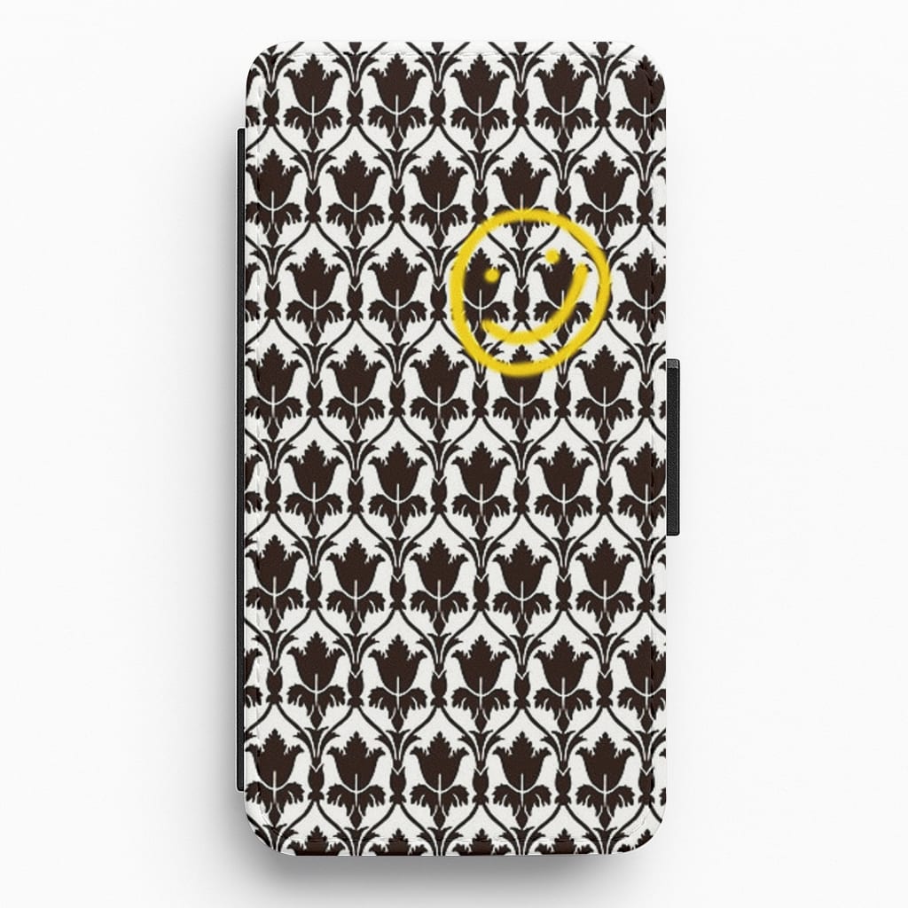 Detective Wallpaper Smile Flip Wallet Phone Case