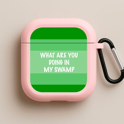What Are You Doing In My Swamp - Green Ogre Pink AirPods Case