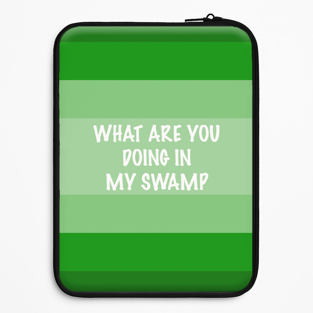 What Are You Doing In My Swamp - Green Ogre Laptop Sleeve