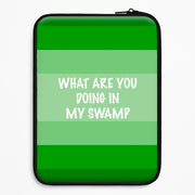What Are You Doing In My Swamp - Green Ogre Laptop Sleeve 1