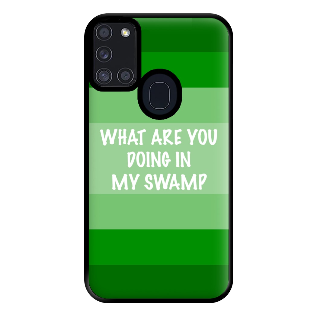 What Are You Doing In My Swamp - Green Ogre Phone Case for Galaxy A21s