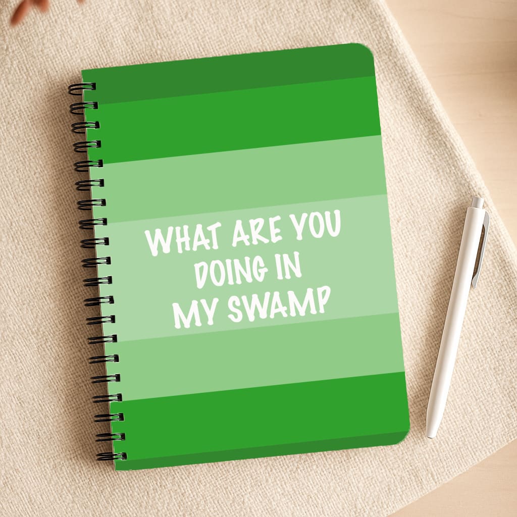What Are You Doing In My Swamp - Green Ogre Notepad