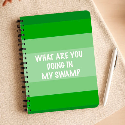 What Are You Doing In My Swamp - Green Ogre Notepad