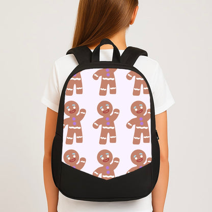 Gingerbread Man - Green Ogre Large School Bag