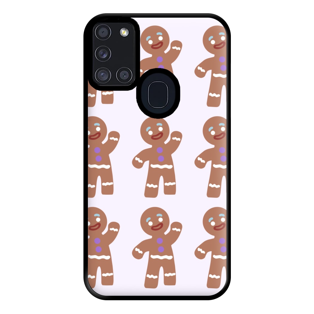 Gingerbread Man - Green Ogre Phone Case for Galaxy A21s