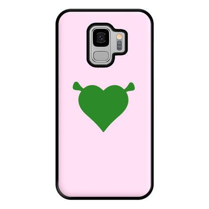 Green Ogre Heart Phone Case for Galaxy S9 Plus