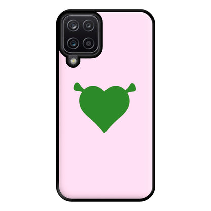 Green Ogre Heart Phone Case for Galaxy A12