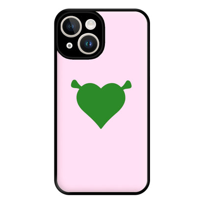 Green Ogre Heart Phone Case for iPhone 14