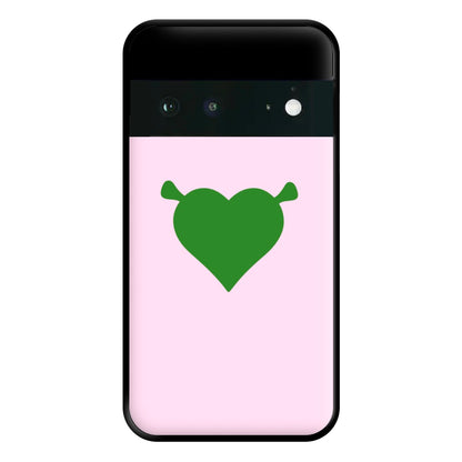 Green Ogre Heart Phone Case for Google Pixel 6a