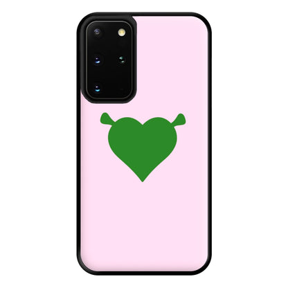 Green Ogre Heart Phone Case for Galaxy S20 Plus