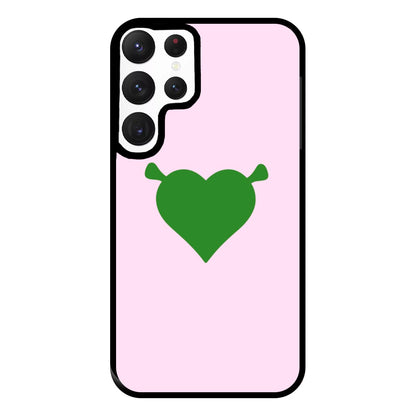 Green Ogre Heart Phone Case for Galaxy S22 Ultra